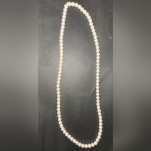 Faux pearl necklace